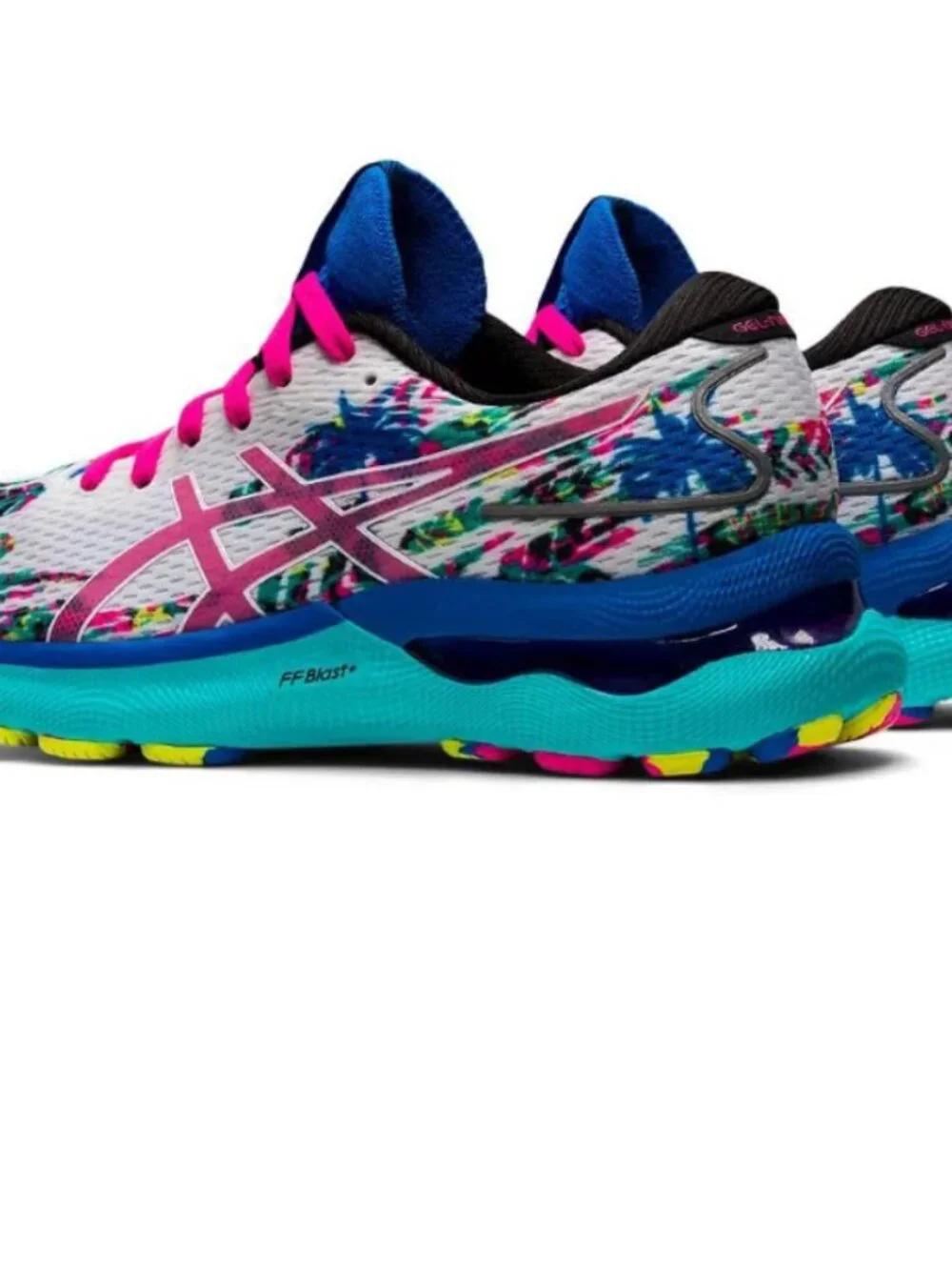 NEW Asics GEL Nimbus 24 Multicolor Turquoise Blue Pink Yellow 9.5 US 41.5 EUR